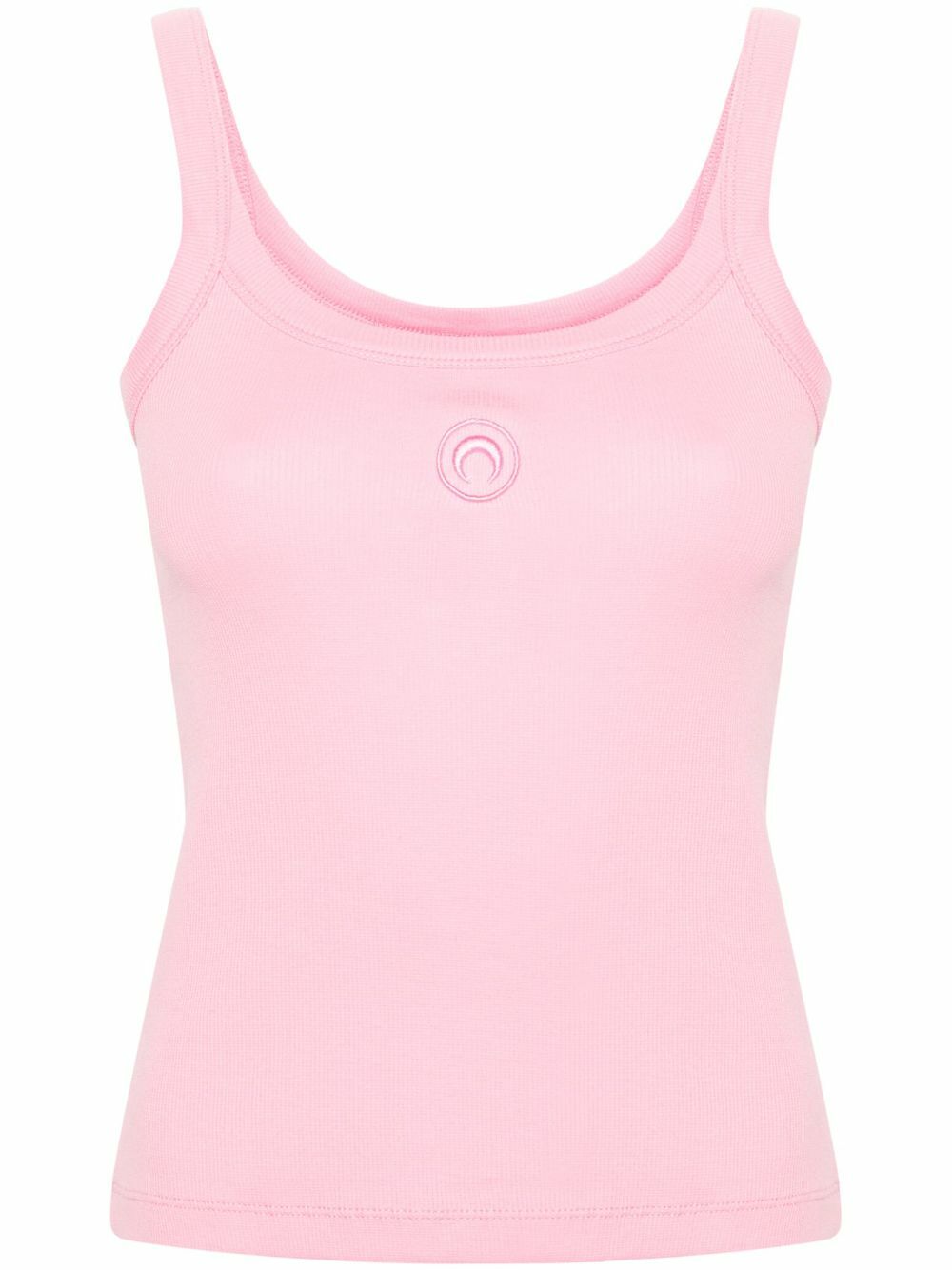 Marine Serre ピンクタンクトップ Marine Serre Pink Logo-Embroidered Tank Top Marine Serre