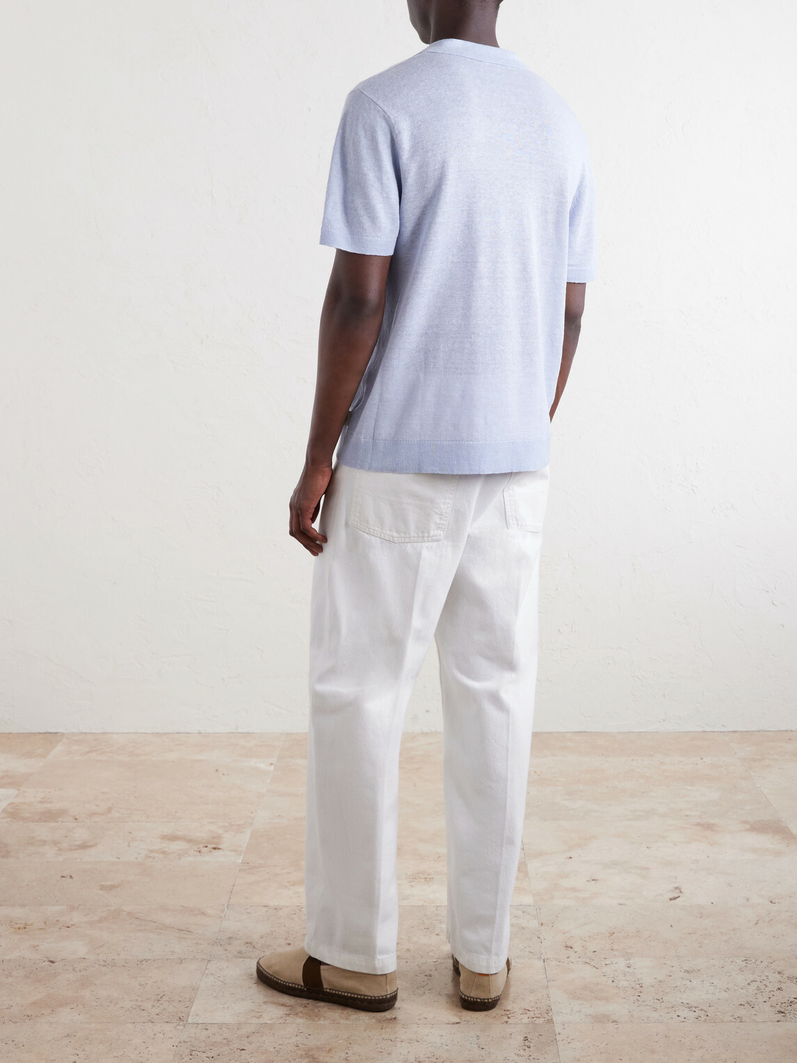 Onia - Johnny Linen Polo Shirt - Blue