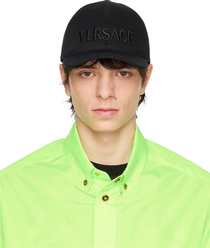 Photo: Versace Black Embroidered Cap
