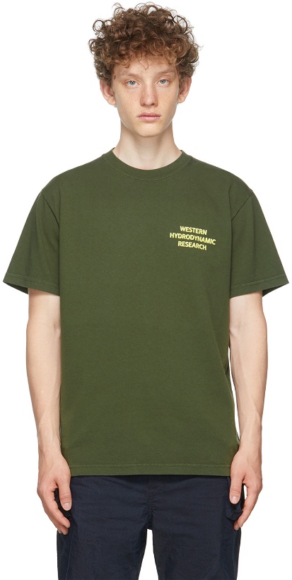 Photo: Western Hydrodynamic Research Green Uniform Double Vision Logo T-Shirt