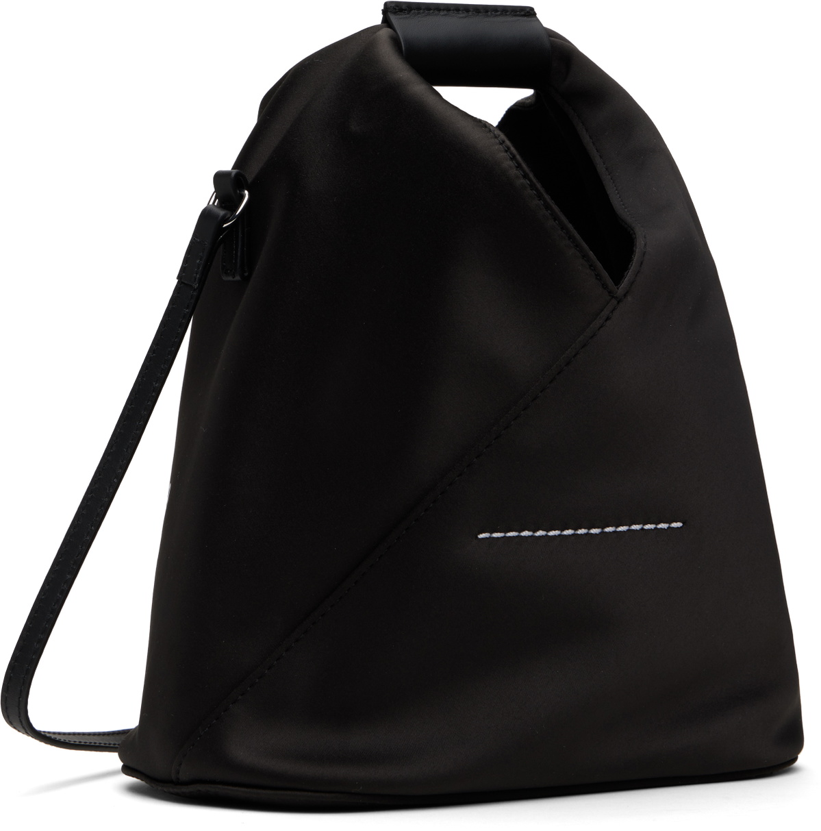 MM6 Maison Margiela SSENSE Exclusive Black 'Year of the Snake' Triangle Crossbody Bag