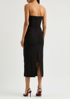 16 Arlington Minelli Bead-embellished Midi Dress Black