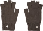 Rick Owens Gray Fingerless Gloves