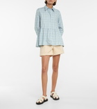 Victoria Victoria Beckham - Checked peplum shirt
