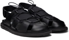 Moschino Black Sporty Sandals