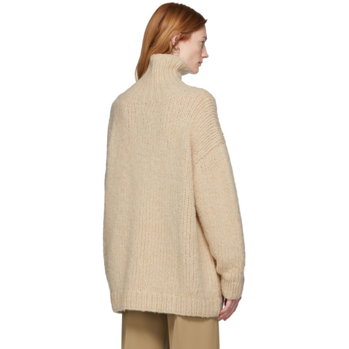 Lauren Manoogian Beige Hand Knit Turtleneck Lauren Manoogian