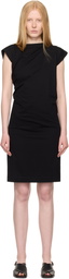 3.1 Phillip Lim Black Draped Short Sleeve T-shirt Minidress
