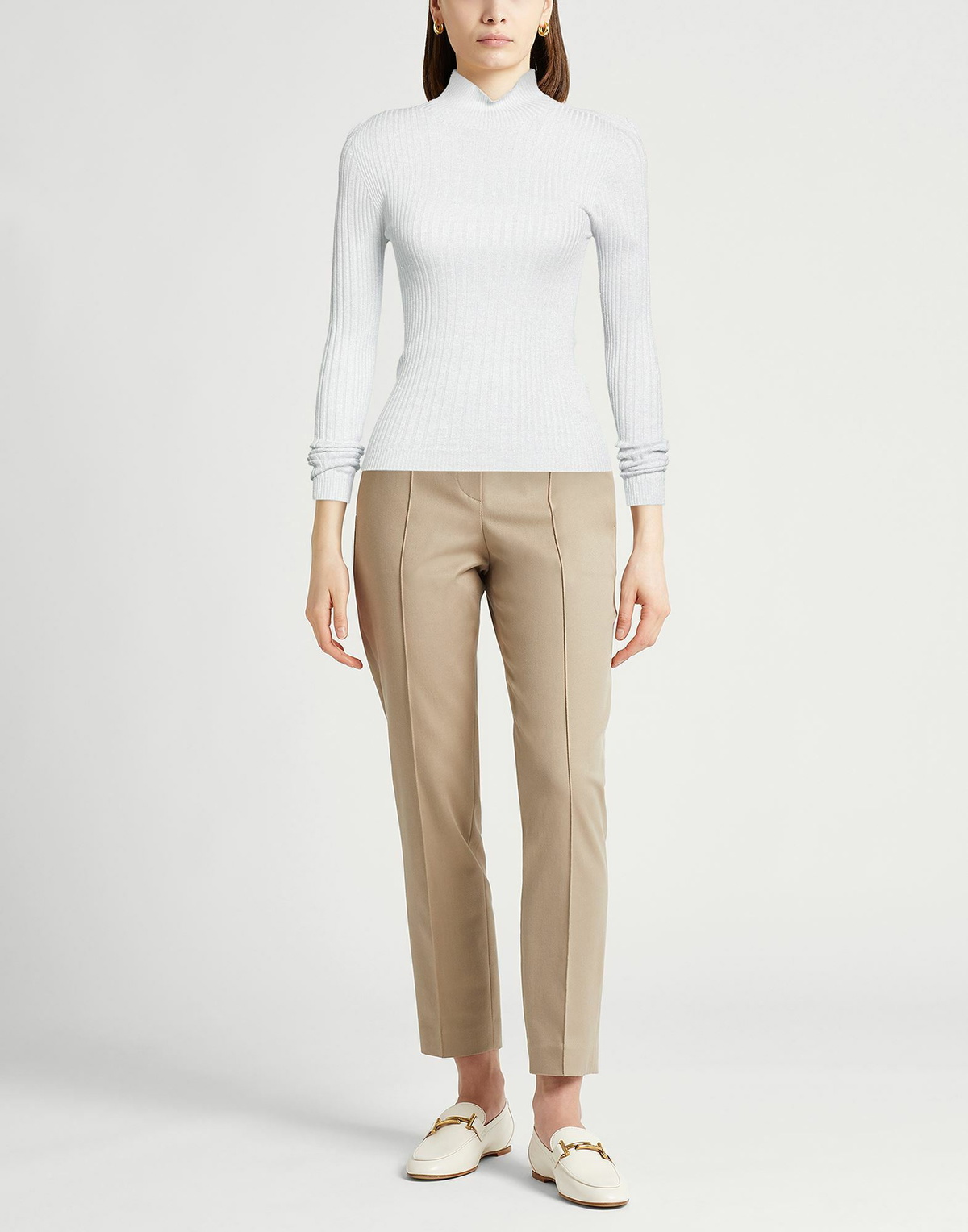 Peserico Womens Turtleneck Light in Grey
