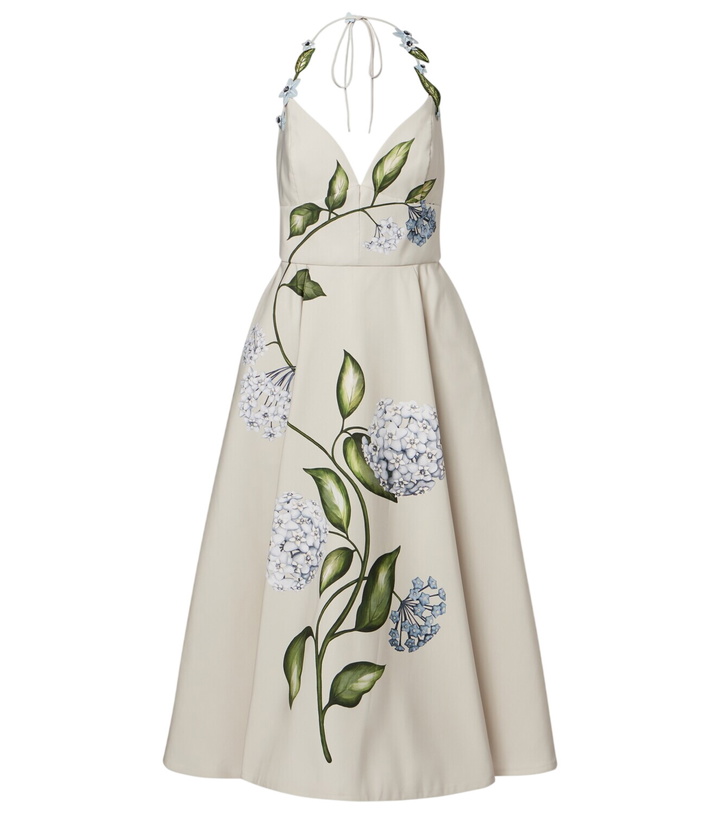 Photo: Oscar de la Renta Floral faille cocktail dress
