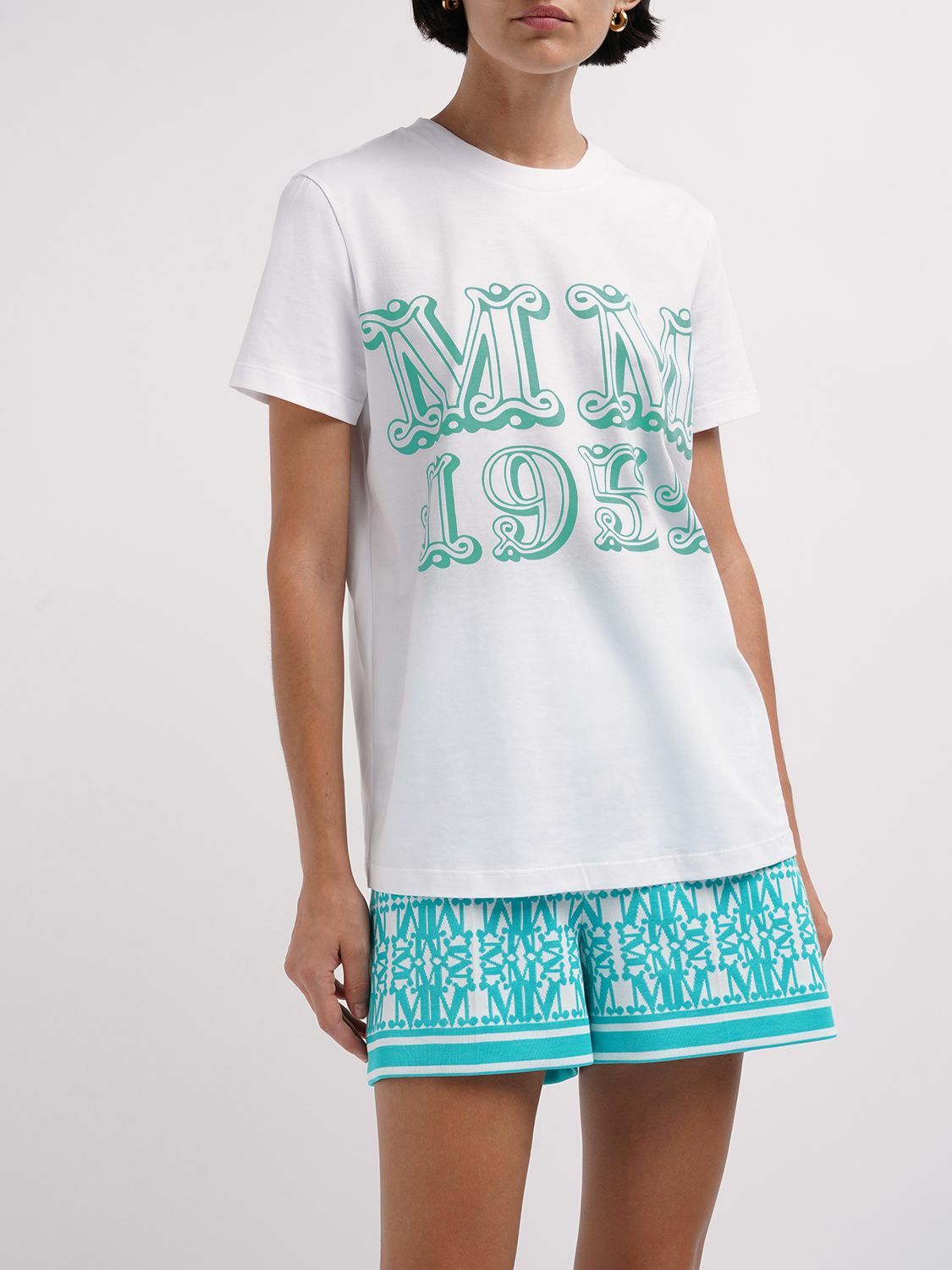 MAX MARA - Mincio Logo Printed Jersey T-shirt Max Mara