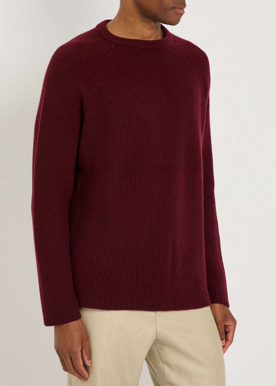 Begg & CO Magnus Cashmere Sweatshirt Burgundy