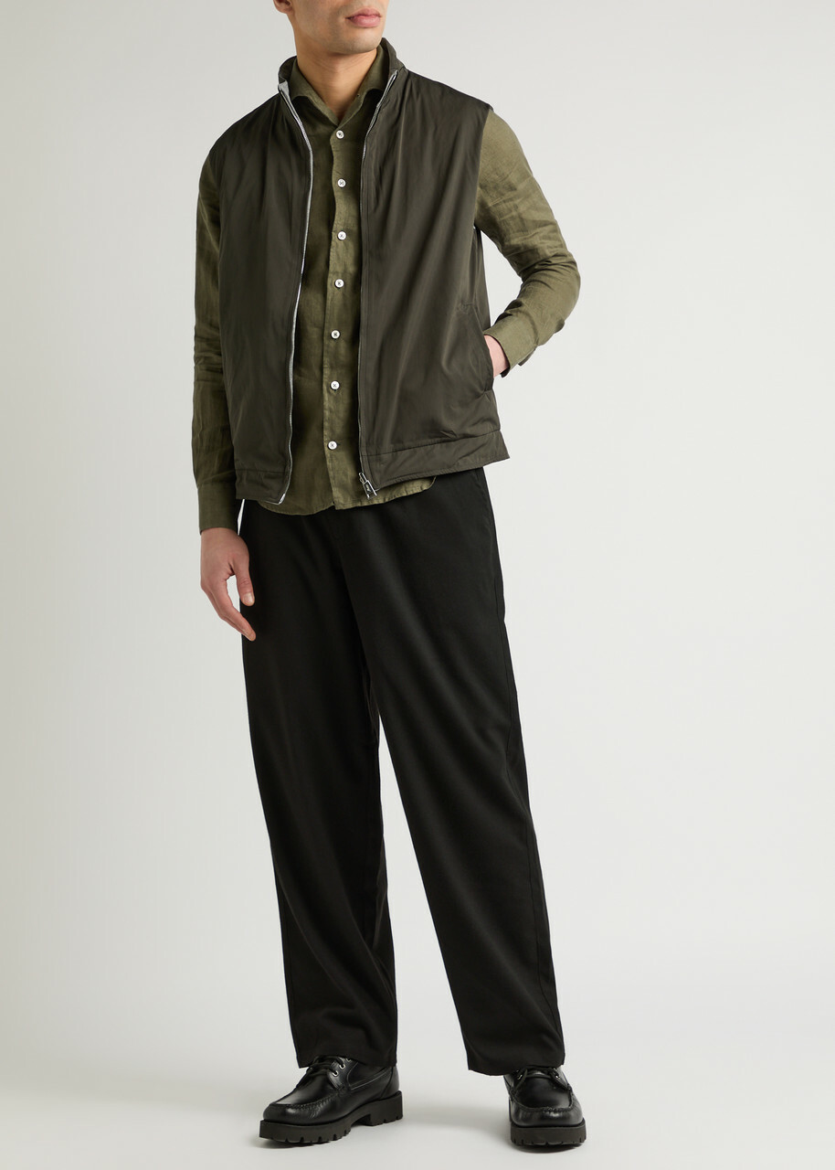 Aurélien Resort Reversible Shell Gilet Anthracite