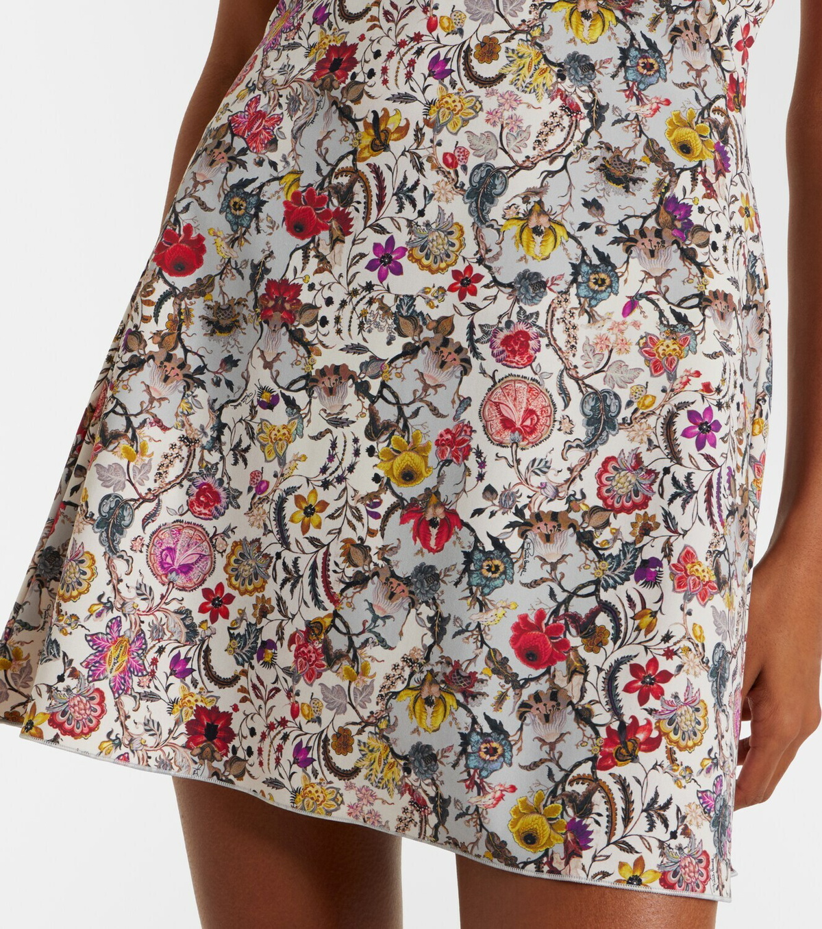 Roberto Cavalli Embellished lace-trimmed minidress