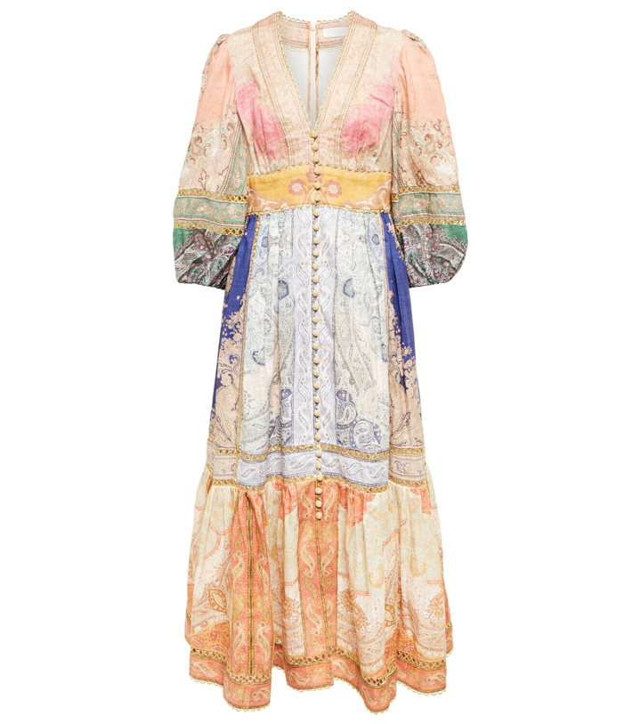 Photo: Zimmermann - Anneke Lantern printed linen midi dress