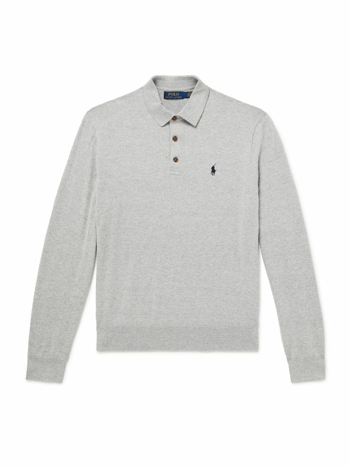 Polo Ralph Lauren - Logo-Embroidered Cotton Polo Shirt - Gray Polo