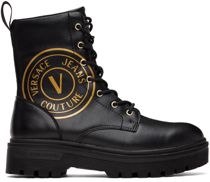 Photo: Versace Jeans Couture Black Logo Boots