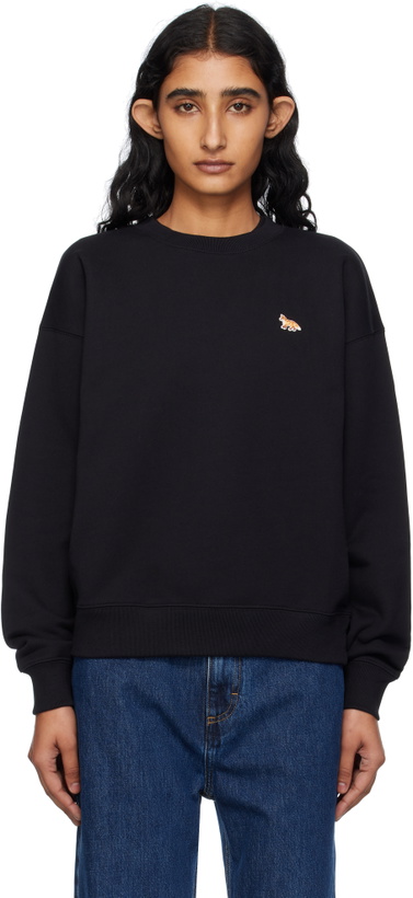 Photo: Maison Kitsuné Black 'Baby Fox' Comfort Sweatshirt