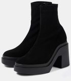 Clergerie Nina suede platform ankle boots