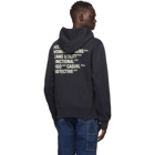 Helmut Lang Navy Glowcore Standard Hoodie