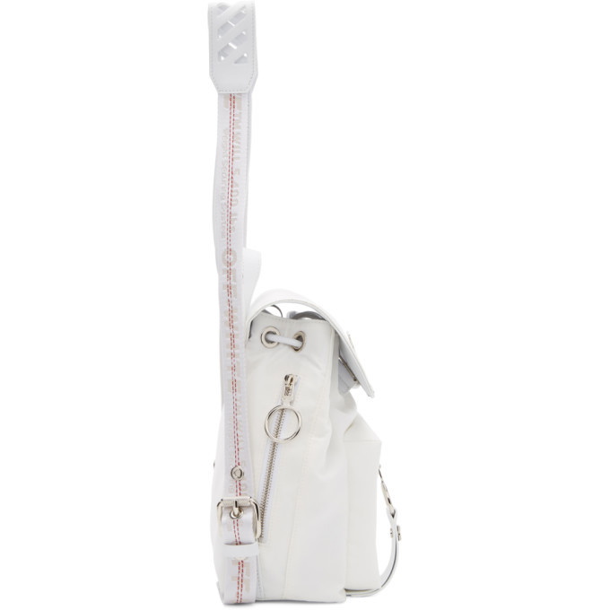 Off-White Diagonals Mini Backpack - White Backpacks, Handbags - OFF44113