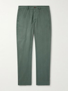 Sid Mashburn - Field Straight-Leg Garment-Dyed Cotton-Twill Trousers - Green