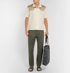 Valentino - Valentino Garavani Logo-Detailed Leather and Webbing Sandals - Men - Army green