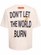 HERON PRESTON - Globe Burn Print Cotton Jersey T-shirt