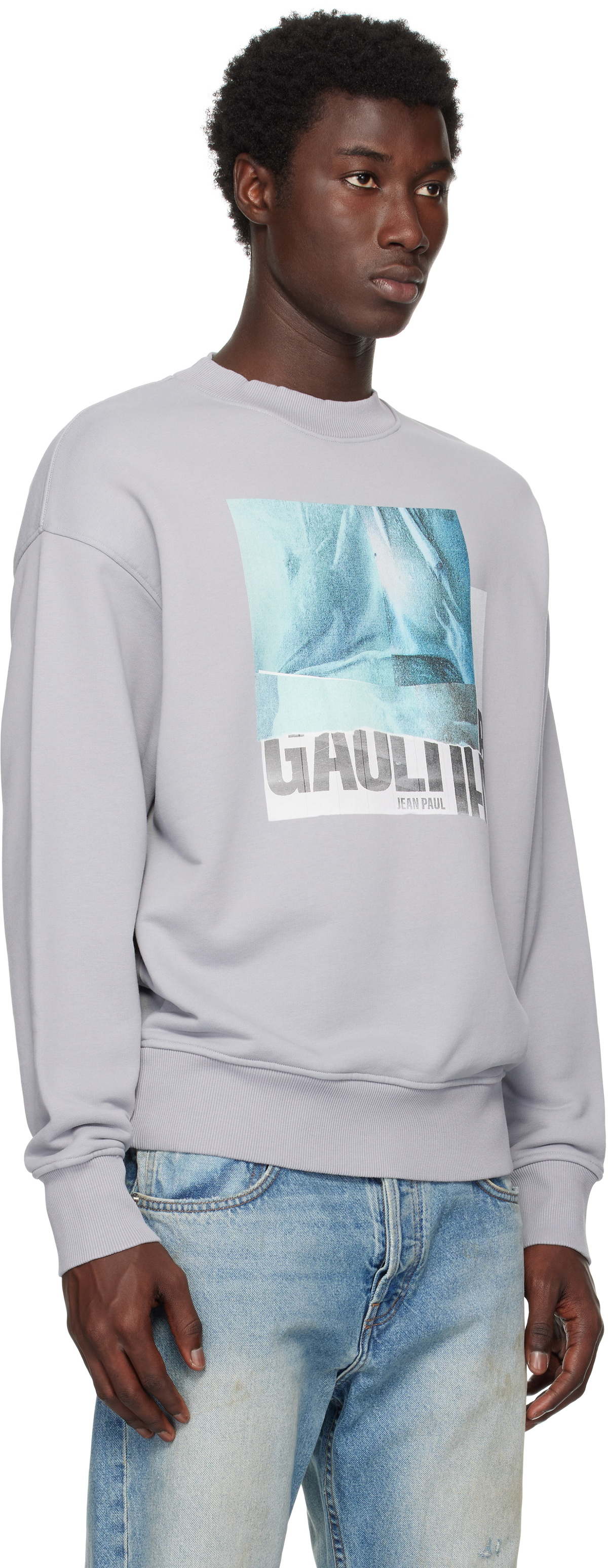 Jean Paul Gaultier Gray Printed Water Sweatshirt Jean Paul