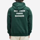 Drôle de Monsieur Men's Not Form Paris Madame Slogan Hoodie in Dark Green