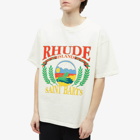 Rhude Men's Beach Chair Logo T-Shirt in Vtg White