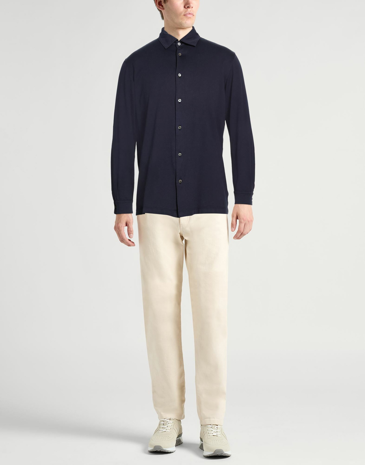 Roberto Collina Mens Shirt Midnight in Blue