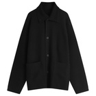 Homme Plissé Issey Miyake Men's Knit Button Down in Black 