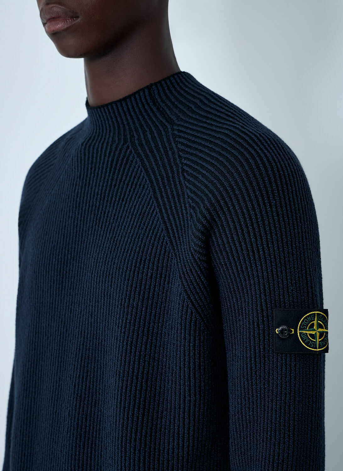 Stone Island Rib Logo Patch Sweater