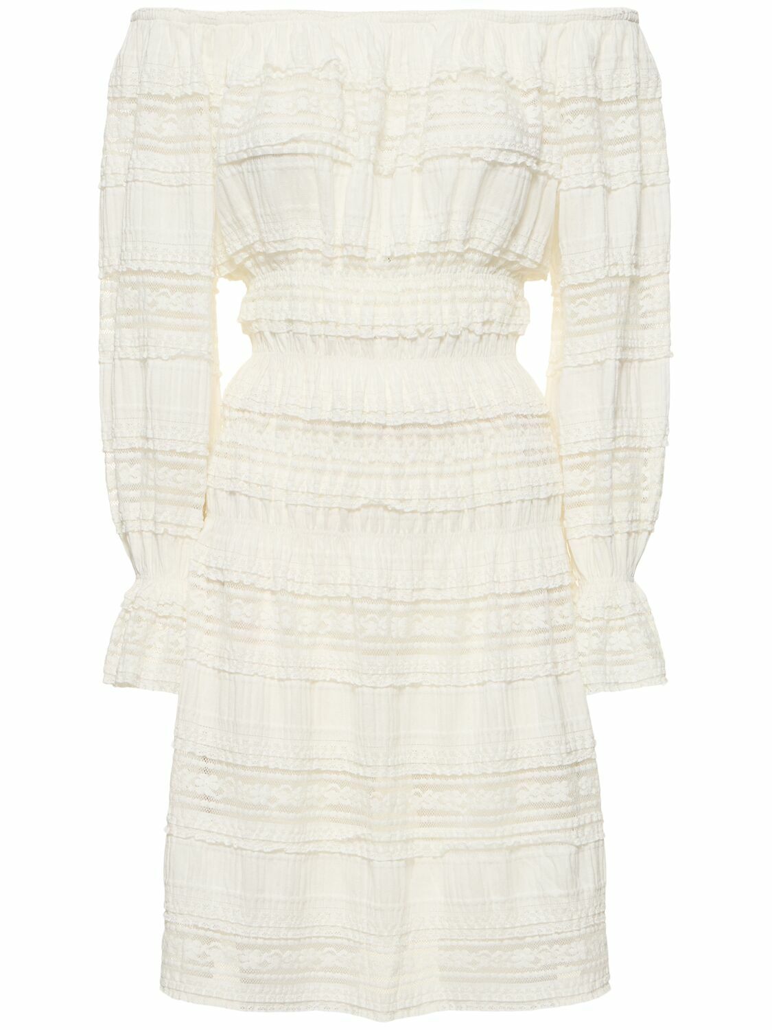 DESIGNERS REMIX Avery Off-the-shoulder Lace Midi Dress