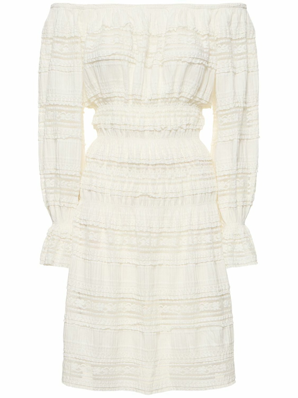 Photo: DESIGNERS REMIX Avery Off-the-shoulder Lace Midi Dress