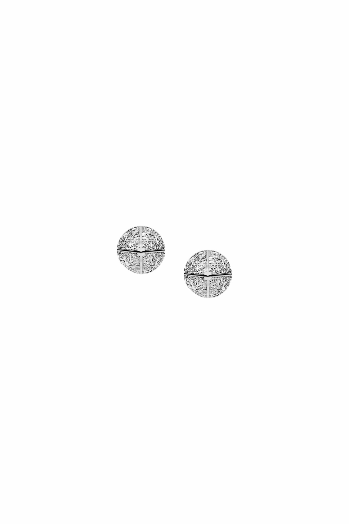 Diesel Silver-tone brass stud earrings - Earrings - Unisex - Silver