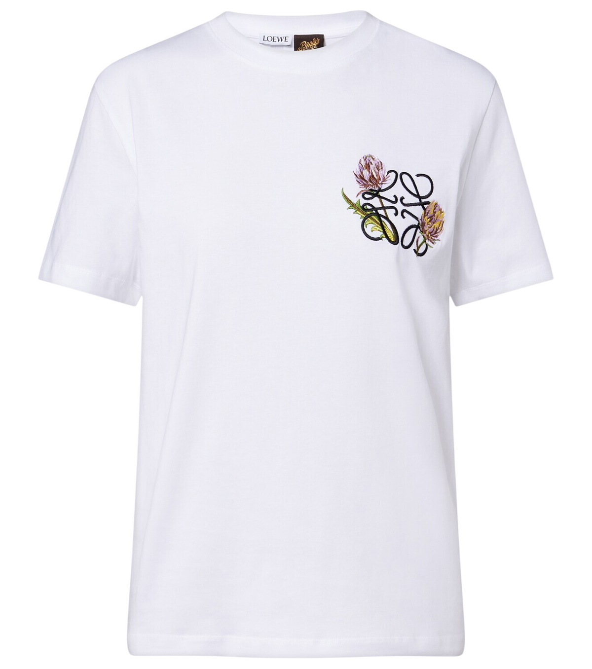 LOEWE Paula's Ibiza Fennel T-shirt ホワイト LOEWE + Paula's Ibiza Anagram embroidered cotton T-shirt | NET-A