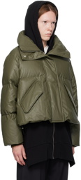 MM6 Maison Margiela Khaki Quilted Down Jacket