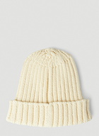 Chunky Knit Beanie Hat in Cream