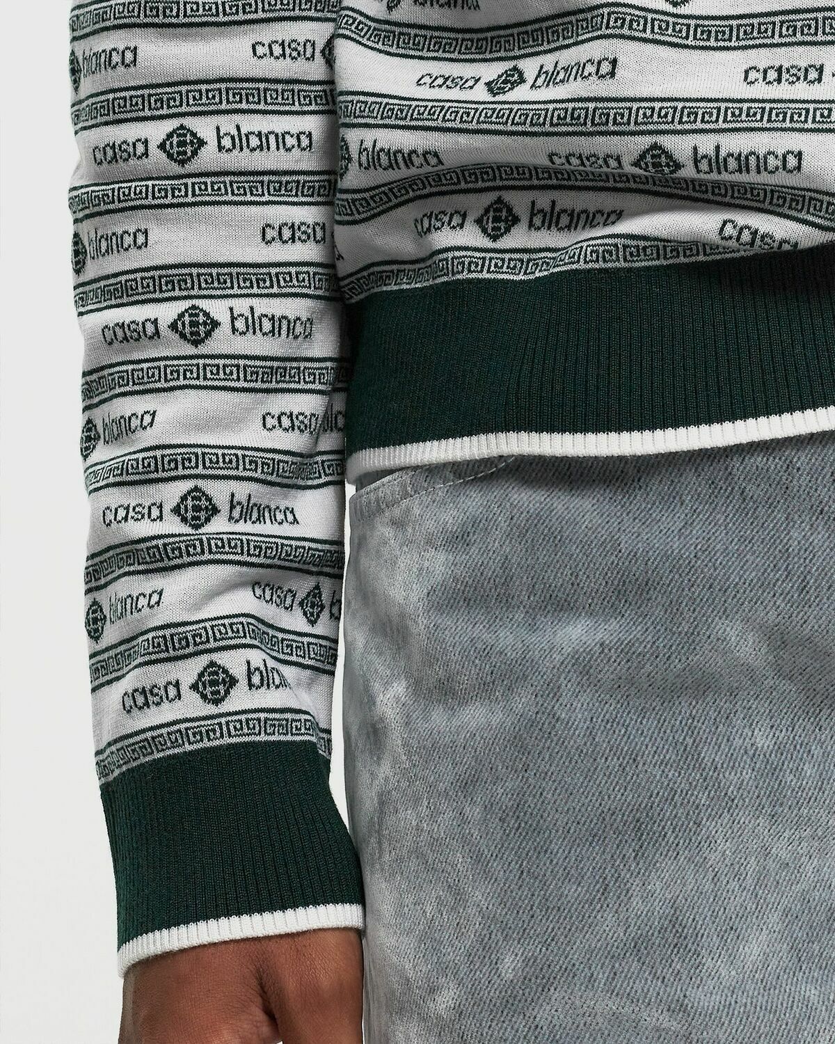Casablanca Logo Classic Polo Green/White Polos Casablanca