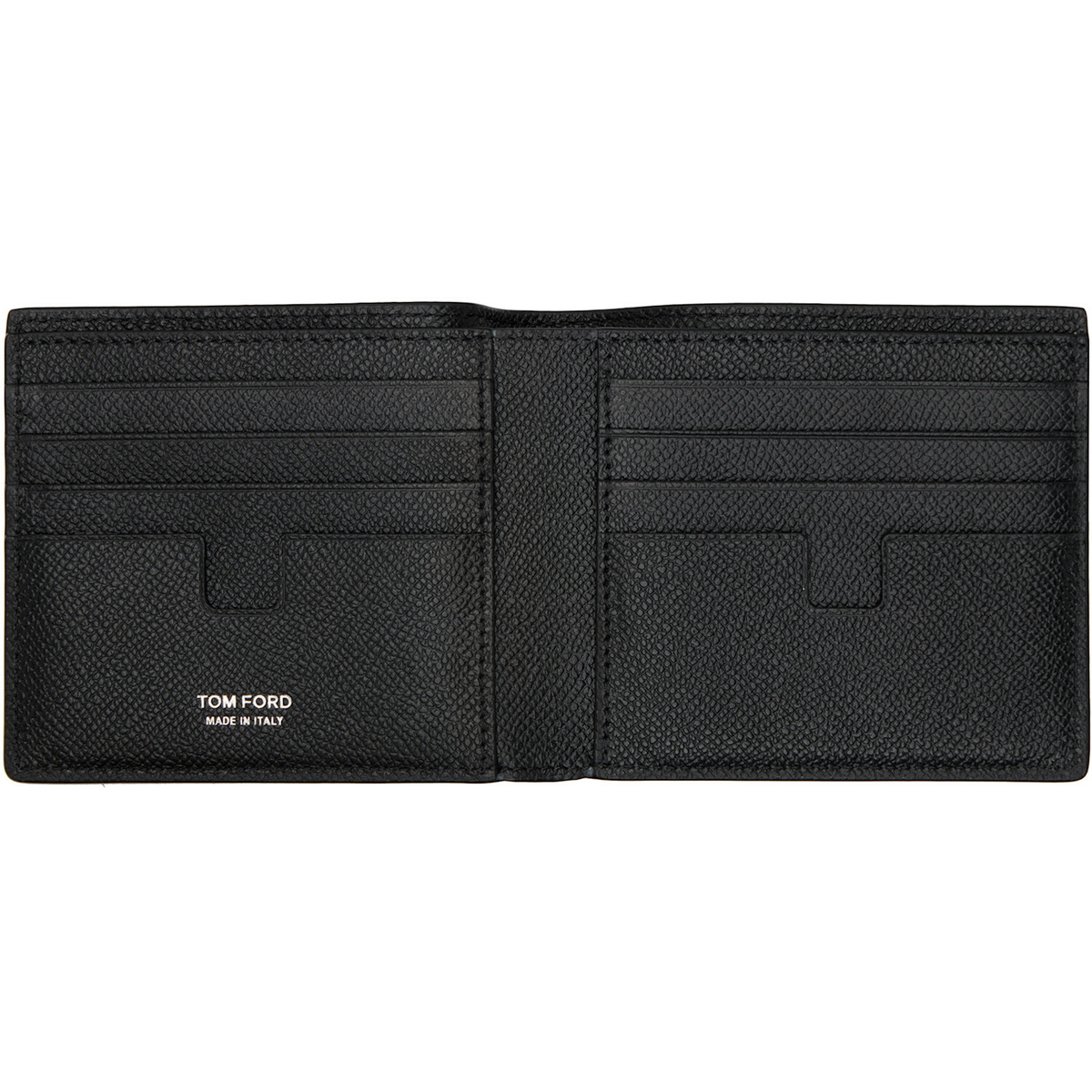TOM FORD Black Small Grain Leather Bifold Wallet