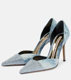 Alexandre Vauthier - Tie-dye embellished denim pumps