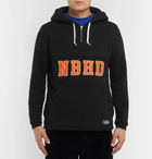 Neighborhood - Logo-Appliquéd Fleece-Back Cotton-Jersey Half-Zip Hoodie - Men - Black