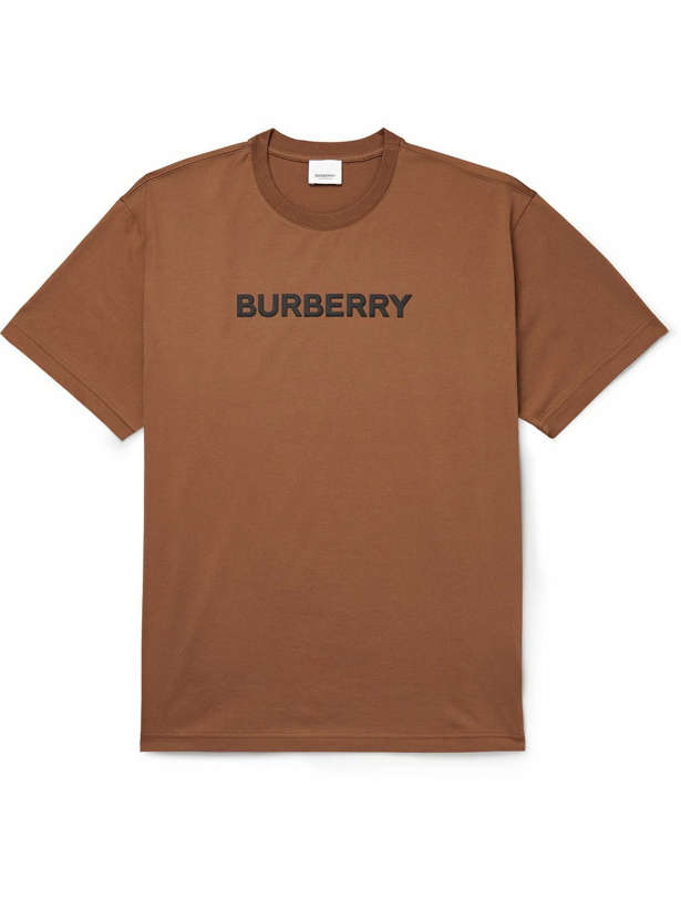 Photo: Burberry - Logo-Print Cotton-Jersey T-Shirt - Brown