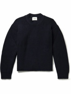 Nanushka - Derin Ribbed Merino Wool and Cashmere-Blend Sweater - Blue
