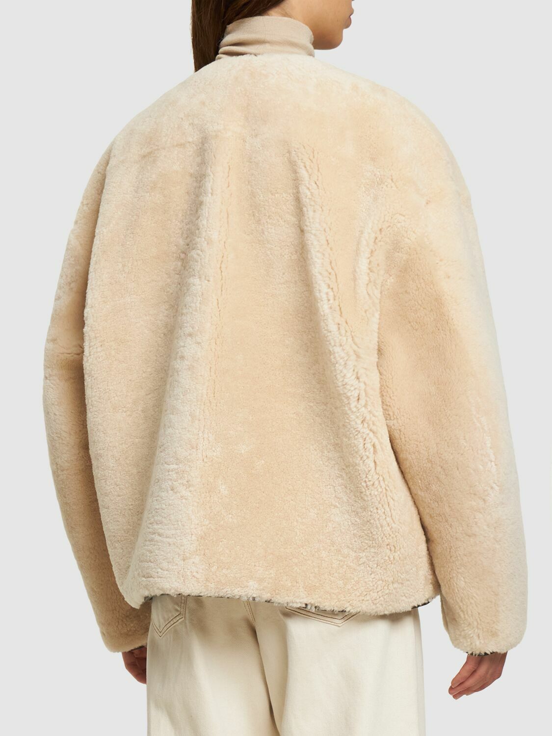 TOTEME Teddy Shearling Clasp Jacket