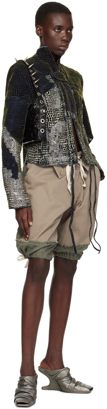 Ottolinger Taupe Drawstring Cargo Shorts