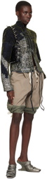 Ottolinger Taupe Drawstring Cargo Shorts