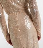Veronica Beard Allora sequined midi skirt