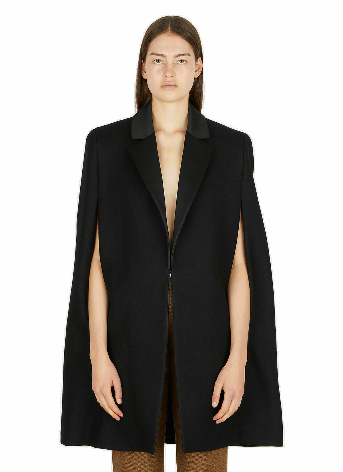 Tuxedo Cape in Black Saint Laurent